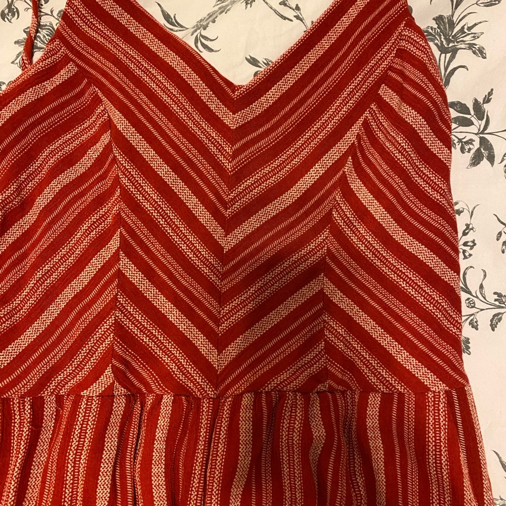 Red striped romper - Picture 2 of 6